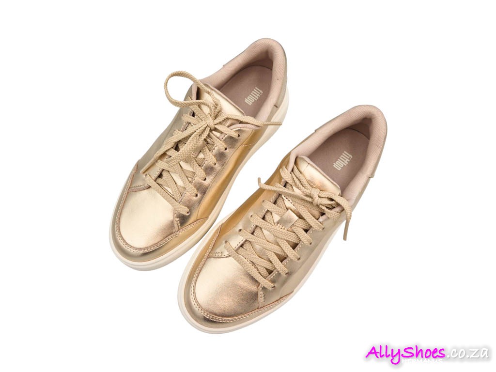 Fitflop, RTG Metallic-Leather Sneaker, Platino Fitflop, RTG Metallic-Leather Sneaker, Platino